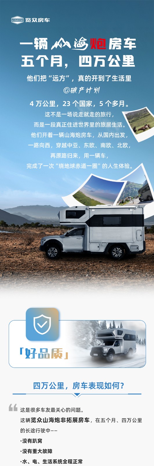 5個月，4萬公里，山海炮房車是陪他們走完23個國家的房車
